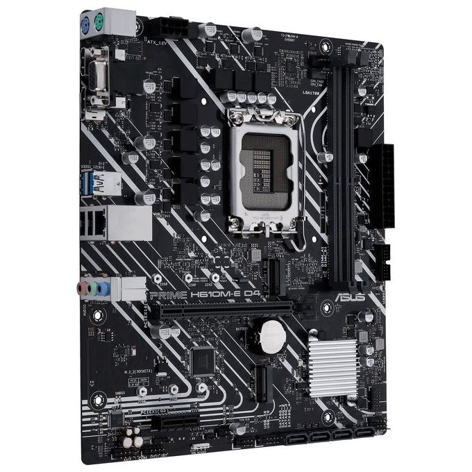 Asus PRIME H610M-E D4-CSM Scheda Madre micro ATX Intel H610 LGA 1700 DDR4 64 GB 2x M.2 USB 3.2 Gen 1 Gigabit Ethernet colore Nero