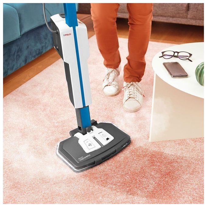 Polti PTEU0305 Vaporetto SV620 Style Scopa a Vapore con Pulitore Portatile 2in1 1500 W 15 Accessori Autonomia Illimitata colore Blu