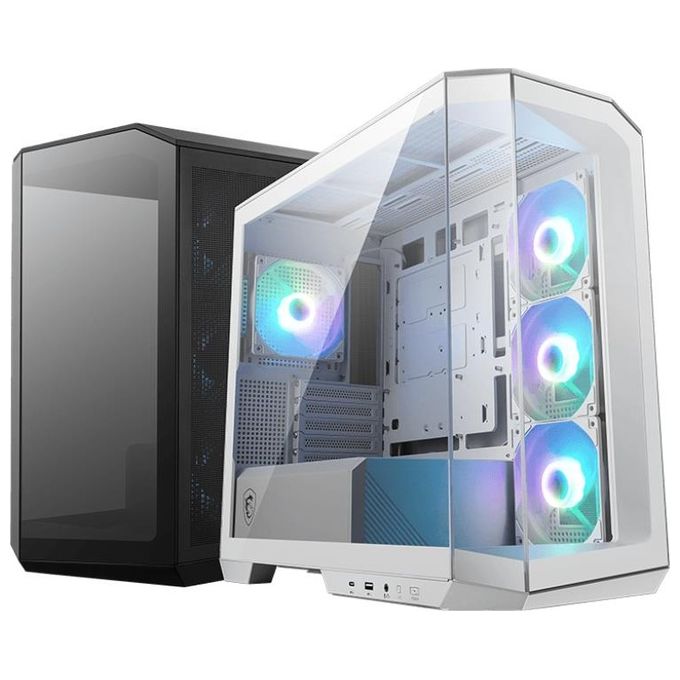 MSI 306-7G24R21-809 MAG PANO M100R PZ Case Micro Tower con Supporto Micro-ATX Mini-ITX 5 Slot Espansione 4 Ventole ARGB Preinstallate colore Nero