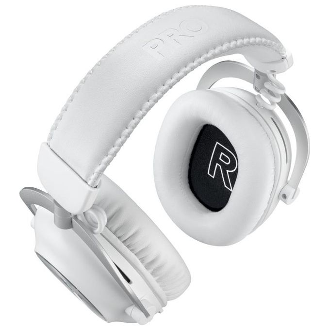 Logitech G 981-001269 PRO X 2 Cuffie Gaming Wireless con Bluetooth e DTS Headphone X 2.0 Driver Grafene 50 mm Microfono Rimovibile colore Bianco