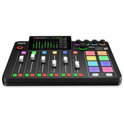 RØDE RCP II (2nd Gen) RØDECaster Pro II Soluzione di Produzione Audio All-in-One con 4 Ingressi Combo Neutrik 37 Pulsanti Programmabili Touchscreen HD 5.5 Pollici Dual USB-C Bluetooth Wi-Fi colore Nero