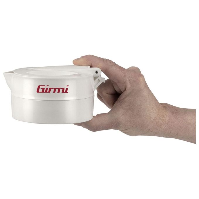 Girmi BL0301 Bollitore Pieghevole in Silicone 0.6 L 600 W Cavo Removibile BPA Free colore Bianco