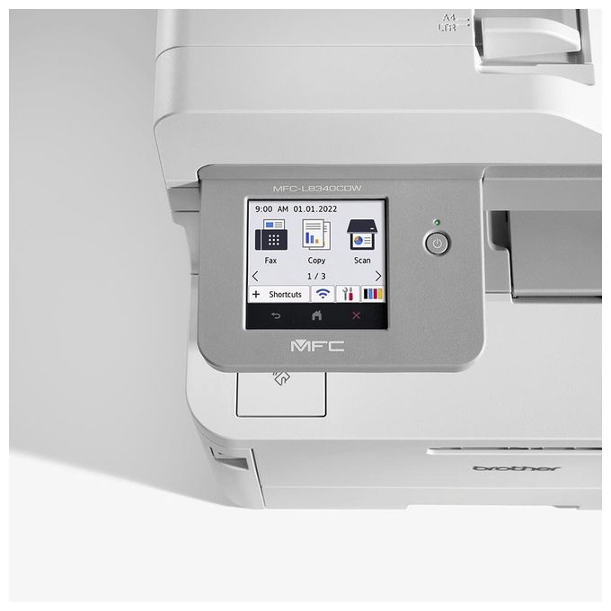 Brother MFCL8340CDWRE1 Stampante Multifunzione LED a Colori 30 ppm Fronte Retro Touchscreen 8.8 cm Wi-Fi USB ADF 50 fogli colore Bianco