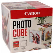 Canon PP-201 Carta Fotografica 13x13cm Photo Cube Pacchetto Creativo Bianco-Rosa 40 Fogli
