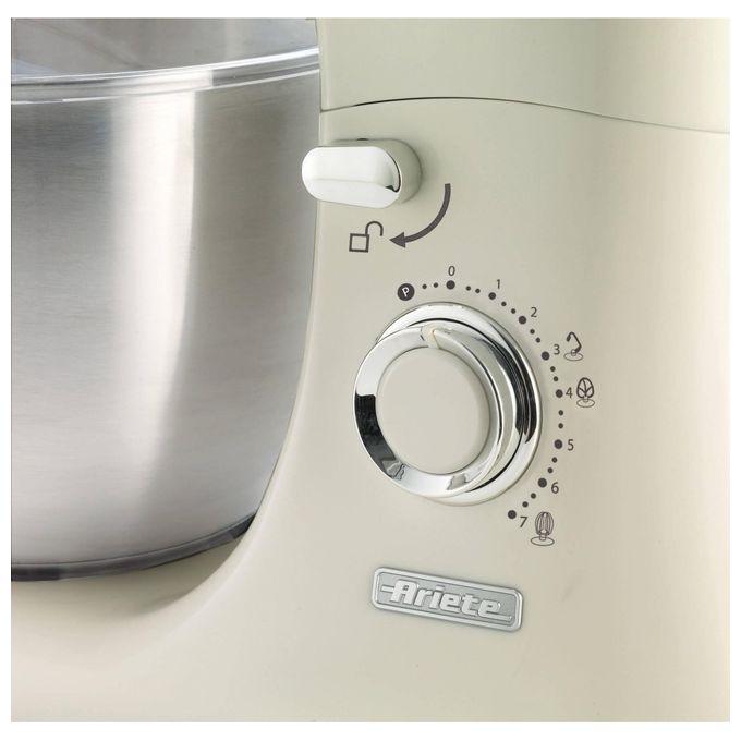 Ariete 1588 Vintage Impastatrice Planetaria Capacita' 5,5 Litri Potenza 2400W 7 velocita' Azzurro Pastello-Bianco