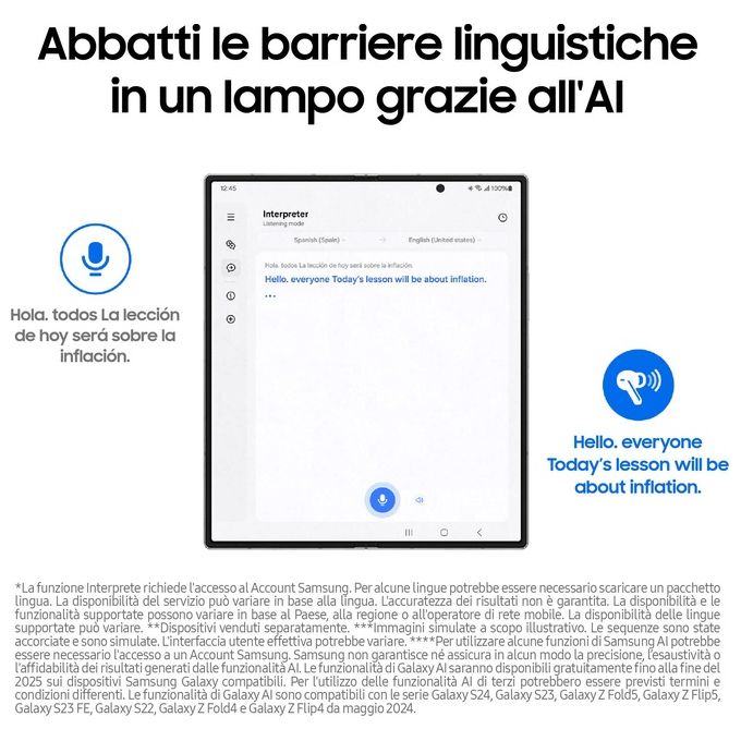 Samsung Galaxy Buds3 Auricolari True Wireless Bianchi, Audio Hi-Fi, IP57