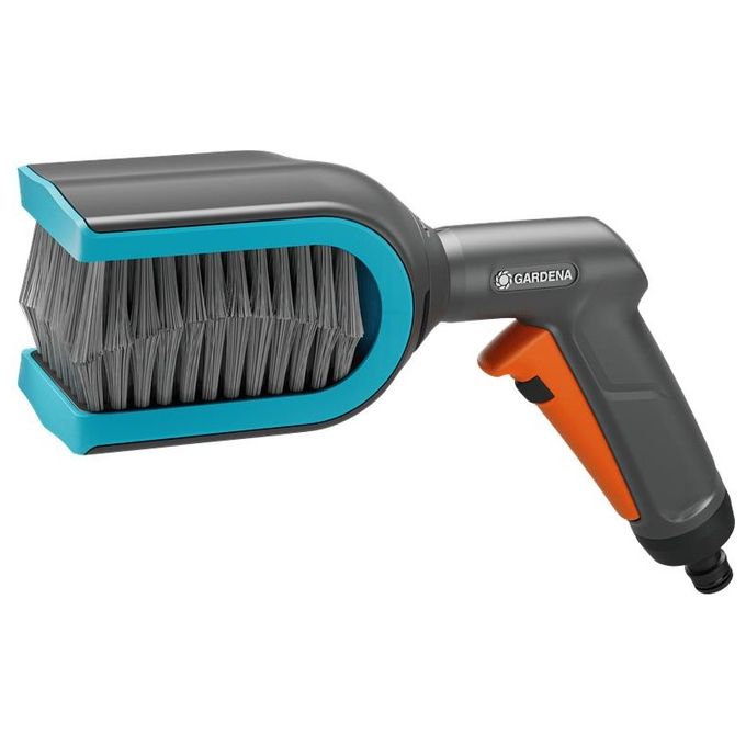 Gardena 18850-20 Spazzola per Veneziane Cleansystem per Lamelle a C o Z con Testina Rotante 90° e Attacco per Tubo da Giardino colore Nero