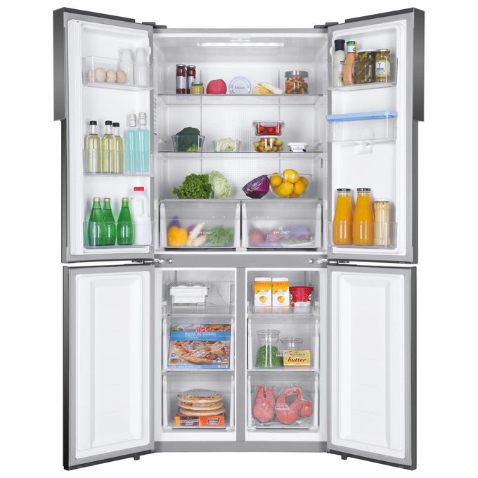 Haier RTG684WHJ Cube 83 Frigorifero 4 Porte 466 L 180 cm Classe F 35 dB No Frost Multi-Airflow colore Argento