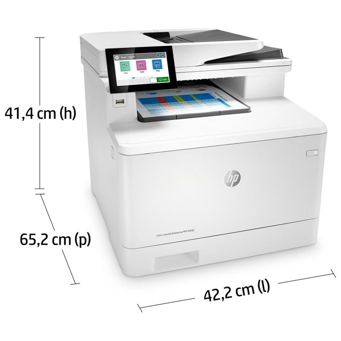 HP 3QA55A Color LaserJet Enterprise MFP M480f Stampante Multifunzione Laser A4 27 ppm colori Fronte Retro Automatico Fax USB Ethernet colore Bianco