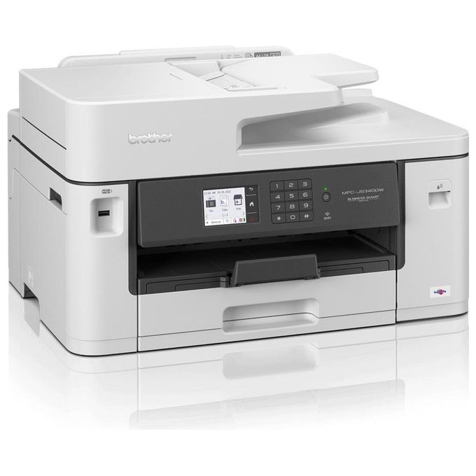 Brother MFCJ5340DWERE1 Stampante Multifunzione Inkjet A3 Colori 28 ppm Wi-Fi LAN USB Display Touch 6.8 cm ADF 50 fogli Cassetto 250 fogli colore Bianco
