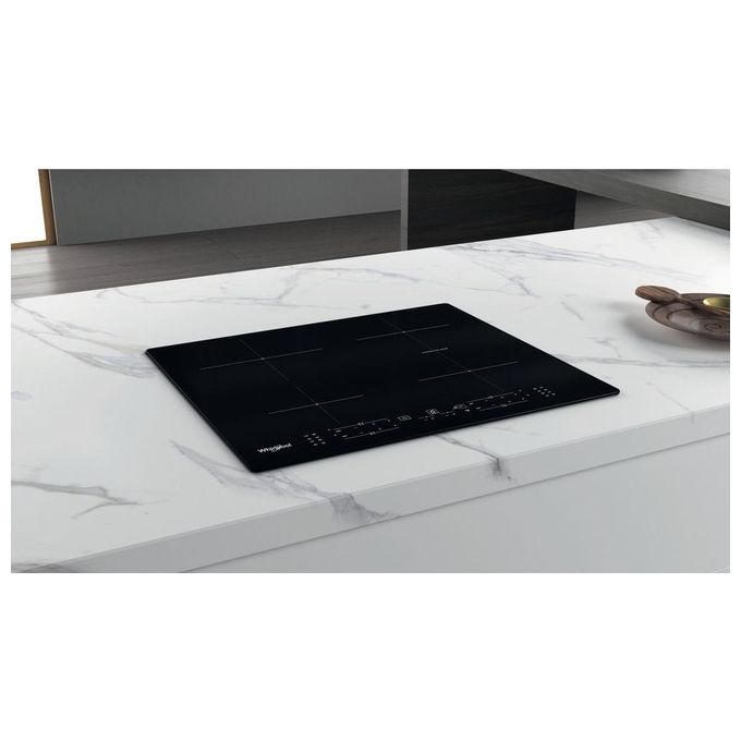 Whirlpool WBB8360NE Piano cottura a Induzione 59 cm 4 zone ConnexionZone Booster 6°Senso Touch colore Nero
