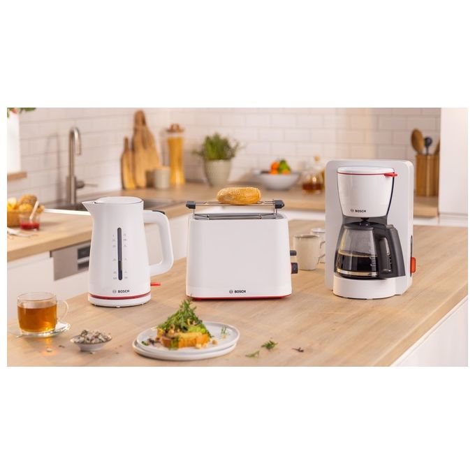 Bosch TWK3M121 MyMoment Bollitore Elettrico 1.7 L 2400 W Spegnimento Automatico Filtro Anticalcare colore Bianco