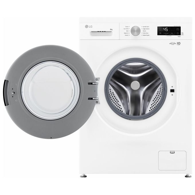 LG F4NX1008NWK Serie X1 Lavatrice Frontale 8 Kg 1400 rpm Classe A 6 Motion Wi-Fi Allergy Care (85x60x55 cm) colore Bianco