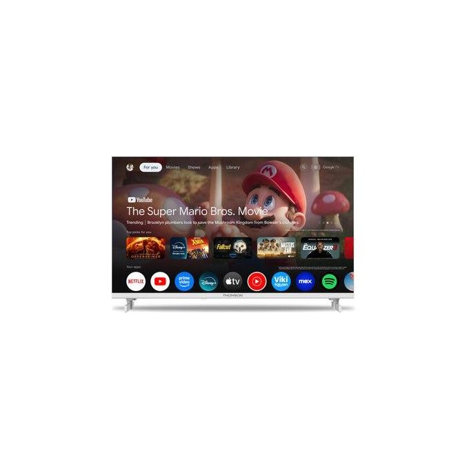 Thomson 32HG2S15W Smart TV LED 32'' HD Google TV DVB-T2 Wi-Fi Bluetooth 3 HDMI Classe E colore Bianco