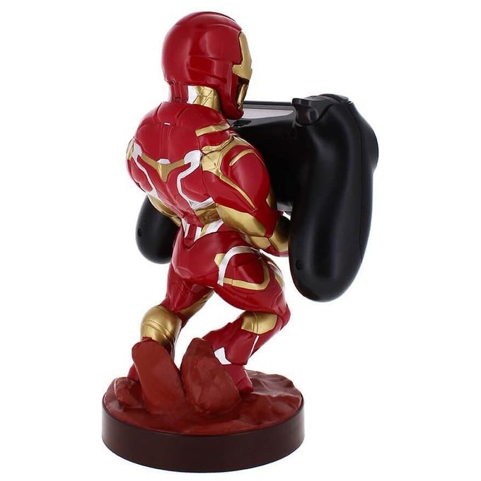 Exquisite Gaming EXGMER-2924 Cable Guys Marvel Comics Iron Man Supporto Controller e Smartphone 20 cm colore Rosso Oro