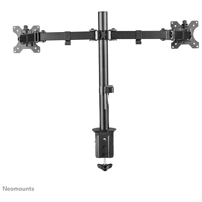 Neomounts FPMA-D550DBLACK Braccio per Monitor Doppio da Scrivania per Schermi 10-32 Pollici VESA 75x75 100x100 mm Regolabile Altezza Profondita' Inclinazione Rotazione Gestione Cavi colore Nero