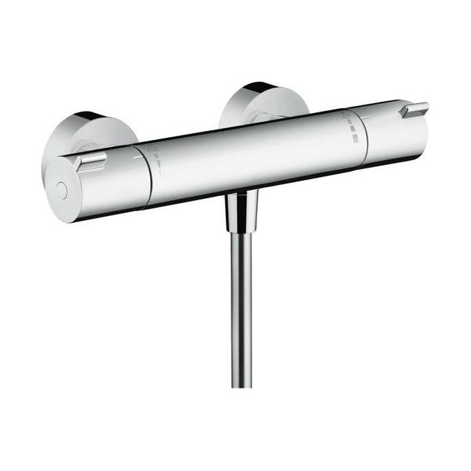 Hansgrohe 13211000 Ecostat Miscelatore Termostatico a Parete con Funzione EcoStop e Blocco Sicurezza a 40 °C colore Cromo