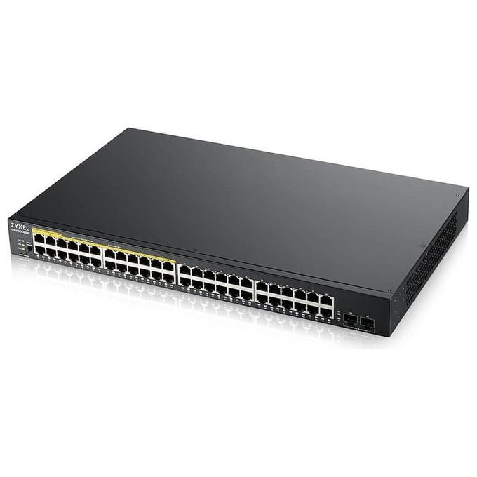 Zyxel GS190048HPV2-EU0101F GS1900 Switch Gestito L2 48 porte Gigabit PoE+ 170W 2 porte SFP VLAN QoS IPv6 Rack colore Nero