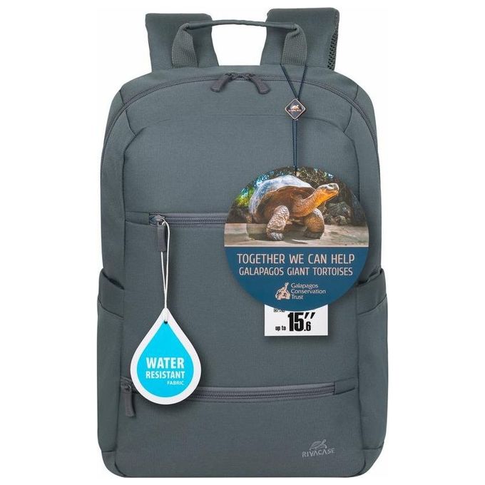 Rivacase 8265DG Collezione Ulsan Zaino per Laptop 15.6'' Poliestere Resistente all'Acqua Tasca Imbottita in Neoprene Colore Grigio Scuro