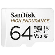 SanDisk SDSQQNR-064G-GN6IA High Endurance Scheda di Memoria microSDXC 64 GB UHS-I U3 V30 100 MB-s lettura 40 MB-s scrittura colore Bianco