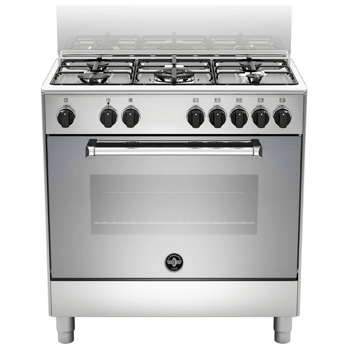La Germania AMN855EXV Cucina Americana a Gas 5 Fuochi Forno Elettrico 75 Litri Classe Energetica A Inox