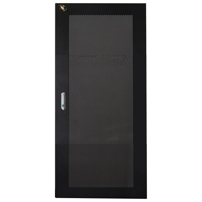 Link Porta Metallo Traforata con Serratura per Armadio Link 27u 600mm Nero