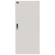 Link Porta Chiusa in Metallo Pieno con Serratura per Armadio Link 27u 600mm Grigio