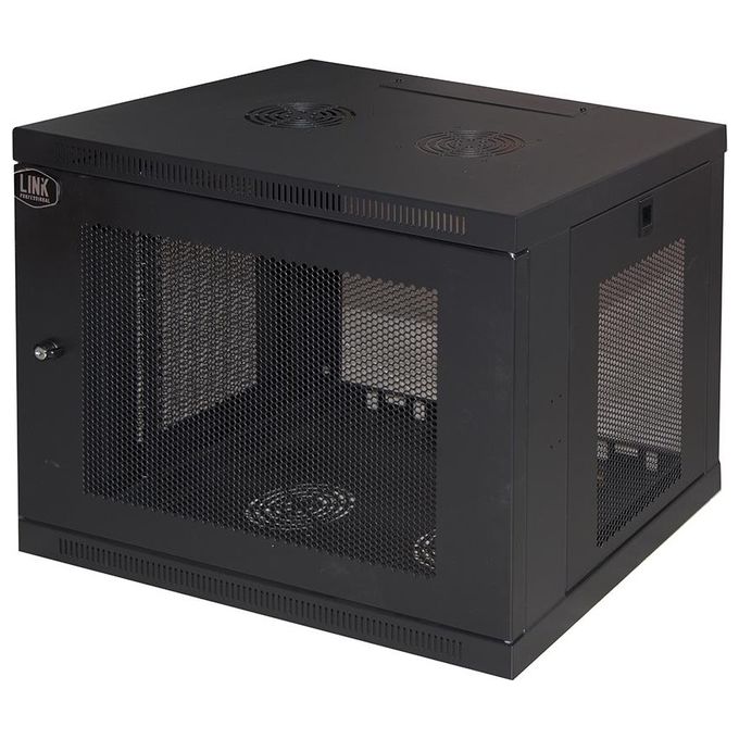 Link Armadio Rack 19'' 9U con Porte Traforate 510x600x450mm Nero