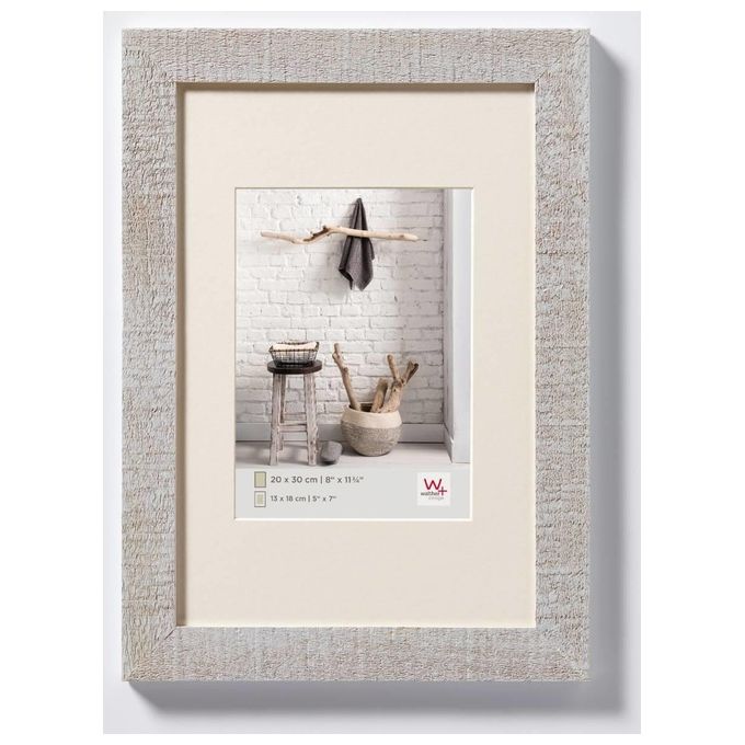 Walther Home Cornice Portafoto 13x18cm in Legno Grigio Chiaro
