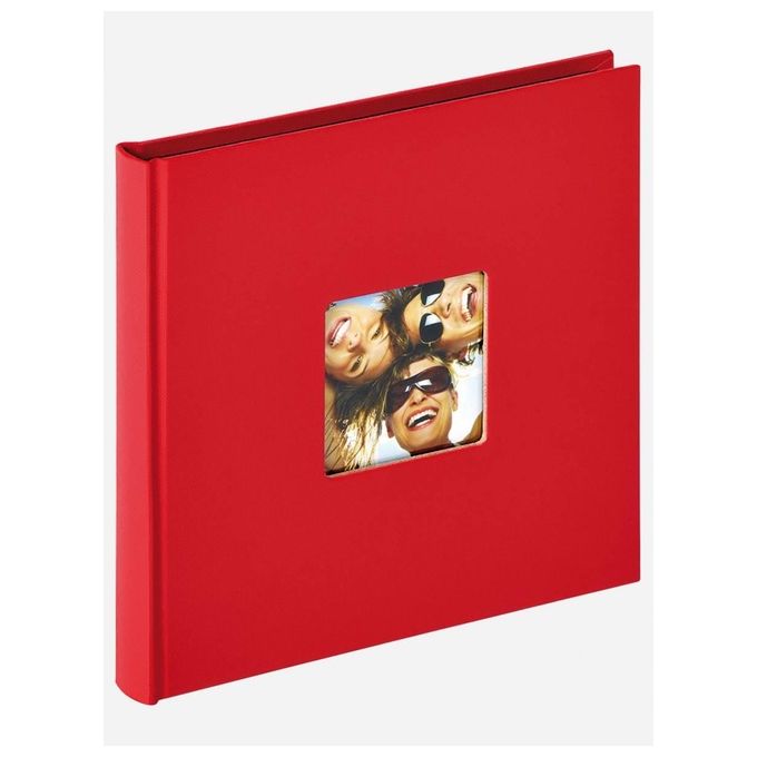 Walther Album Fotografico Fun Rosso 18x18cm 30 Pagine Nere