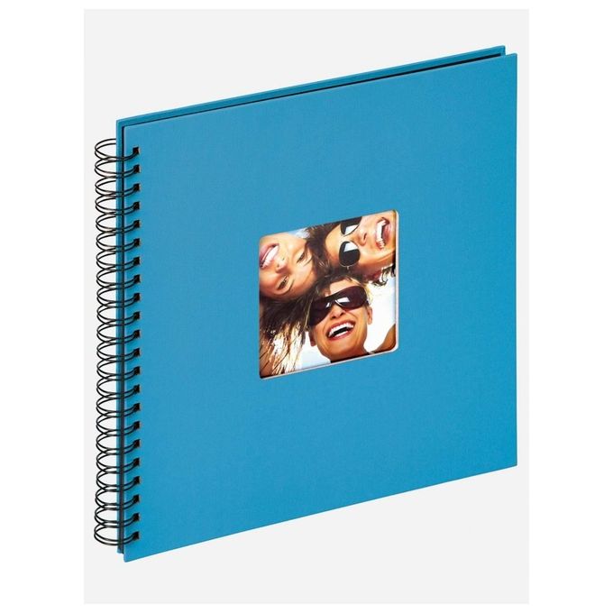 Walther Album Fotografico Fun Oceanblu a Spirale 30x30cm 50 Pagine Nere