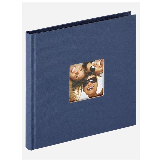 Walther Album Fotografico Fun Blu 18x18cm 30 Pagine Nere