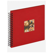 Walther Album Fotografico Fun Rosso a Spirale 26x25cm 40 Pagine Nere