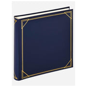 Walther MX-200-L Album Fotografico 30x30 cm 100 Pagine Bianche Similpelle Archivio CD Negativi colore Blu
