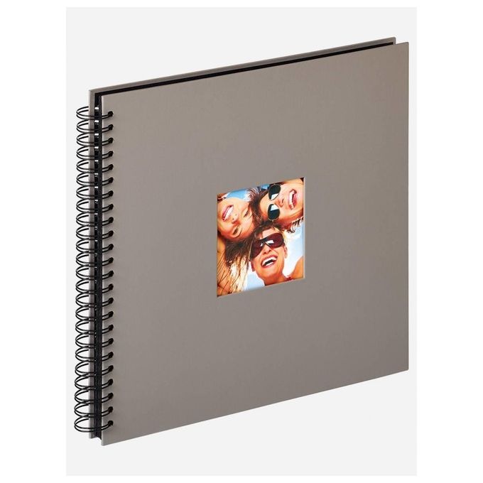 Walther SA110X Album Fotografico Fun Grigio a Spirale 30x30cm 50 Pagine Nere