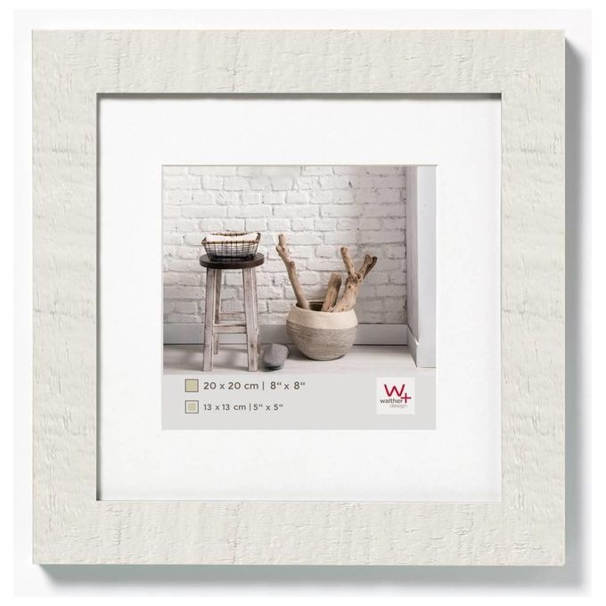 Walther Home Cornice Portafoto in Legno 40x40cm Bianco