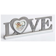 Walther Love Cornice Portafoto con Scritta 8x77cm in Legno Grigio