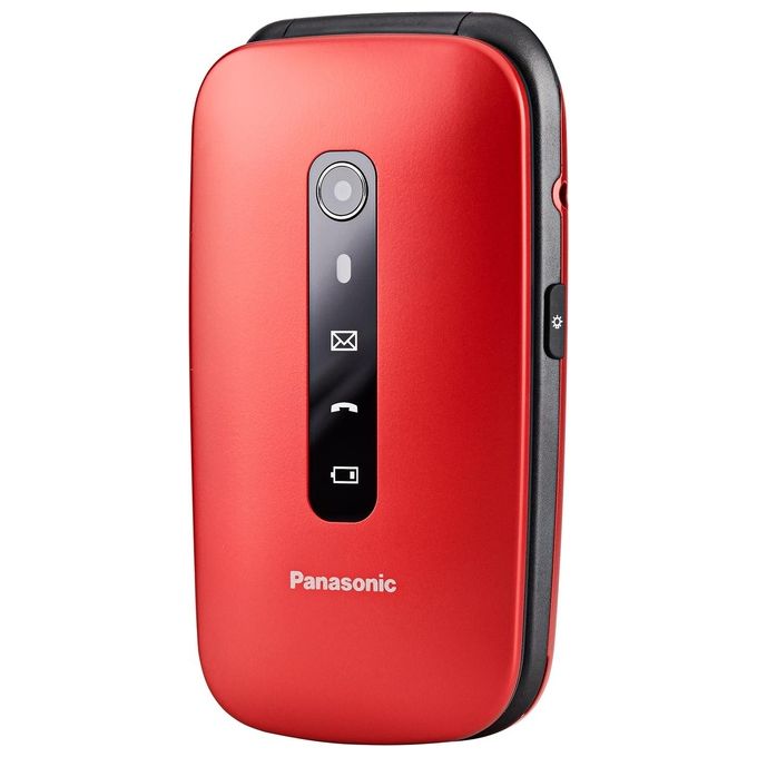 Panasonic KX-TU550EXR Telefono Cellulare Senior 4G Clamshell Display 2.8'' Bluetooth 5.0 USB-C colore Rosso