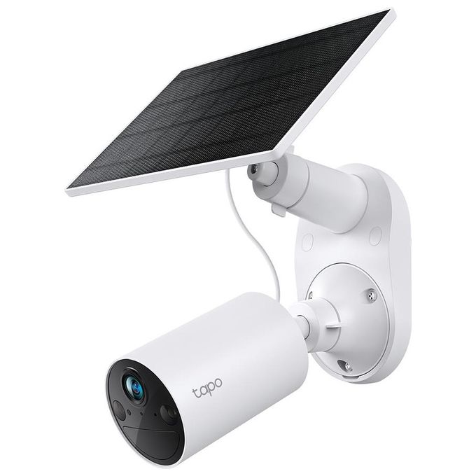 TP-Link TC82 KIT Tapo Telecamera IP Wi-Fi 2K 3MP Batteria Pannello Solare Visione Notturna a Colori IP65 MicroSD 512GB