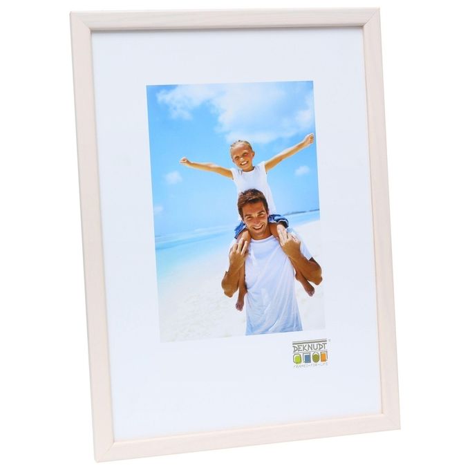 Deknudt Cornice Portafoto 297x42cm in Legno Bianco