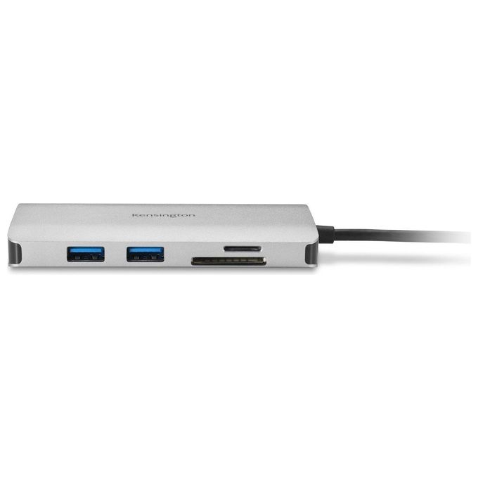 Kensington K33820WW UH1400P Hub USB-C 8 in 1 Portatile 4K 60Hz Power Delivery 85W Ethernet SD microSD colore Nero