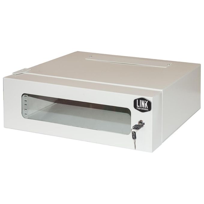 Link Armadio Rack 19'' 3U Profondita' 360mm con Porta Vetro 16x36x54cm Grigio