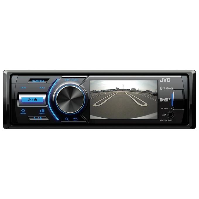 JVC KD-X561DBT Ricevitore Multimediale per Auto Nero-Blu 180W Bluetooth
