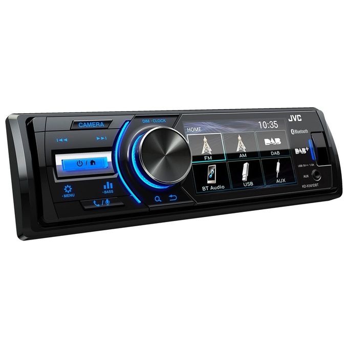 JVC KD-X561DBT Ricevitore Multimediale per Auto Nero-Blu 180W Bluetooth