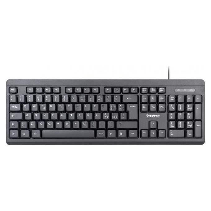 Vultech KEY-609 Tastiera Usb Italiano Nero