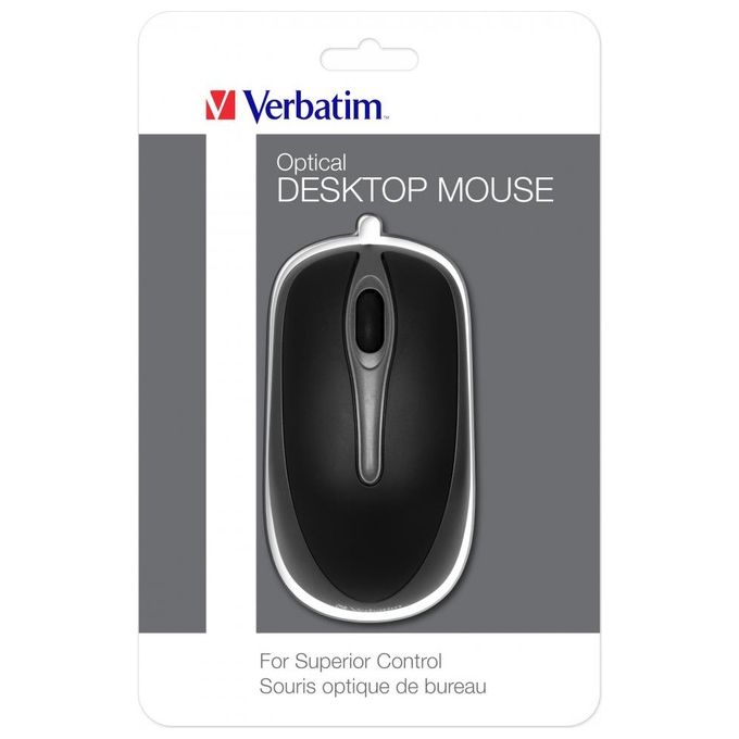 Verbatim 49019 Mouse Usb Tipo A Ottico 1000 Dpi Ambidestro