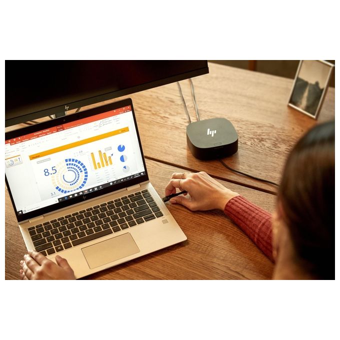 HP 5TW13AA Universal Dock G2 Docking Station USB-C USB-A 4K DisplayPort HDMI Ethernet 100W colore Nero
