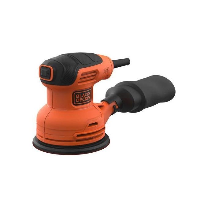 Black+Decker BEW210-QS Levigatrice Rotorbitale 230 W 125 mm 26000 rpm Sacchetto Raccoglipolvere colore Arancione