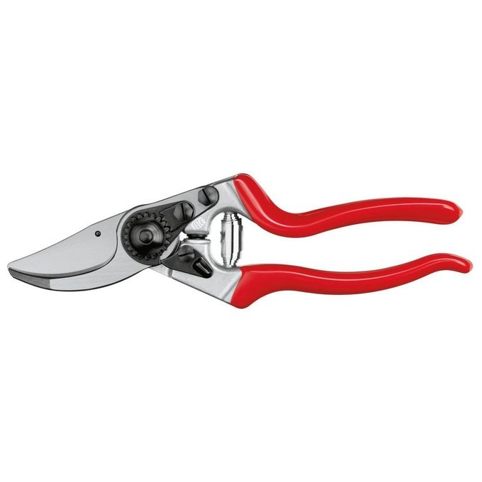 FELCO 100052387 Forbice da Potatura Mod. 8 Lama in Acciaio Temprato 52 mm Testa Inclinata Manici in Alluminio Forgiato Ergonomica con Ammortizzatori Regolazione Micrometrica colore Rosso