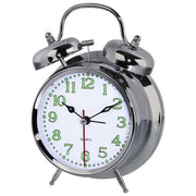 Hama Nostalgia Quartz Table Clock Sveglia Nostalgie Argento Fluorescente